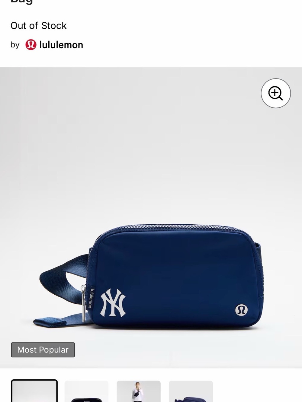 Lululemon New York Yankees Everywhere Belt
Bag NWT